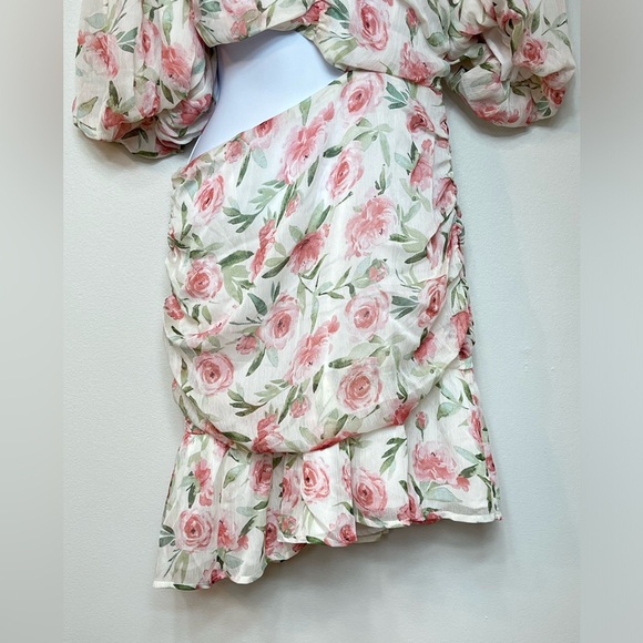 Hello Molly Floral Lovers Dress Cut Out Line Mini Dress M US 6 AU 10 - Picture 8 of 8